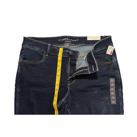 M Jeans By Maurices Mid-Rise Jegging Womens 18W BLUE Distressed Jegging NWT NEW - Picture 9 of 16
